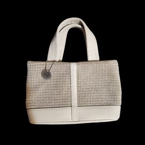 The Sak Small shorthandled, Woven. and leather Handbag